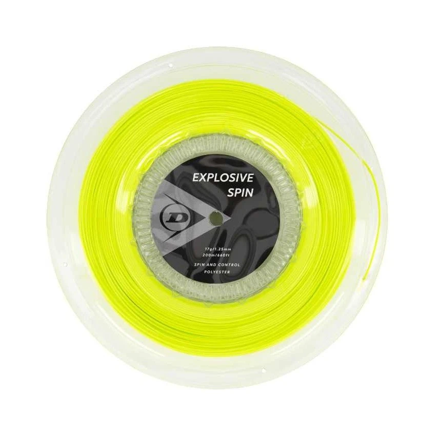 CORDAJE DUNLOP EXPLOSIVE SPIN 200 MTS AMARILLO 3 CORDAJE DUNLOP EXPLOSIVE SPIN 200 MTS AMARILLO