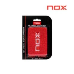 NOX MUÑEQUERA BLISTER 2UD ROJA CON LOGO BLANCO
