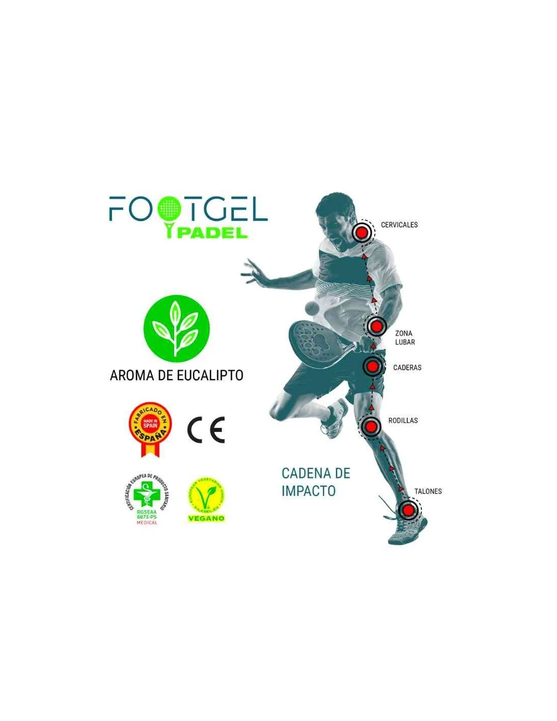 PLANTILLA DE GEL TÉCNICO PADEL FOOTGEL 7 PLANTILLA DE GEL TÉCNICO PADEL FOOTGEL - Imagen 5