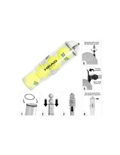 PRESURIZADOR DE PELOTAS HEAD X4 BOMBA 9 PRESURIZADOR DE PELOTAS HEAD X4 BOMBA -Pelotas Equipo Tienda presurizador de pelotas head x4 bomba 5