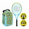 RAQUETA WILSON MINIONS 2.0 JUNIOR KIT 25 -Pelotas Equipo Tienda raqueta wilson minions 20 junior kit 25